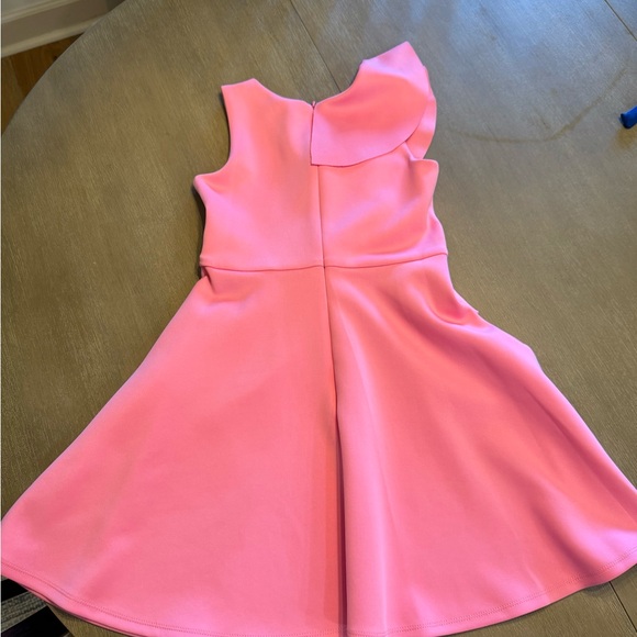 Bonnie Jean Orange and Pink Asymmetrical A-Line Dress - Picture 1 of 3